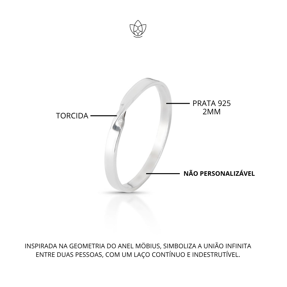 Aliança de Prata Torcida Fina