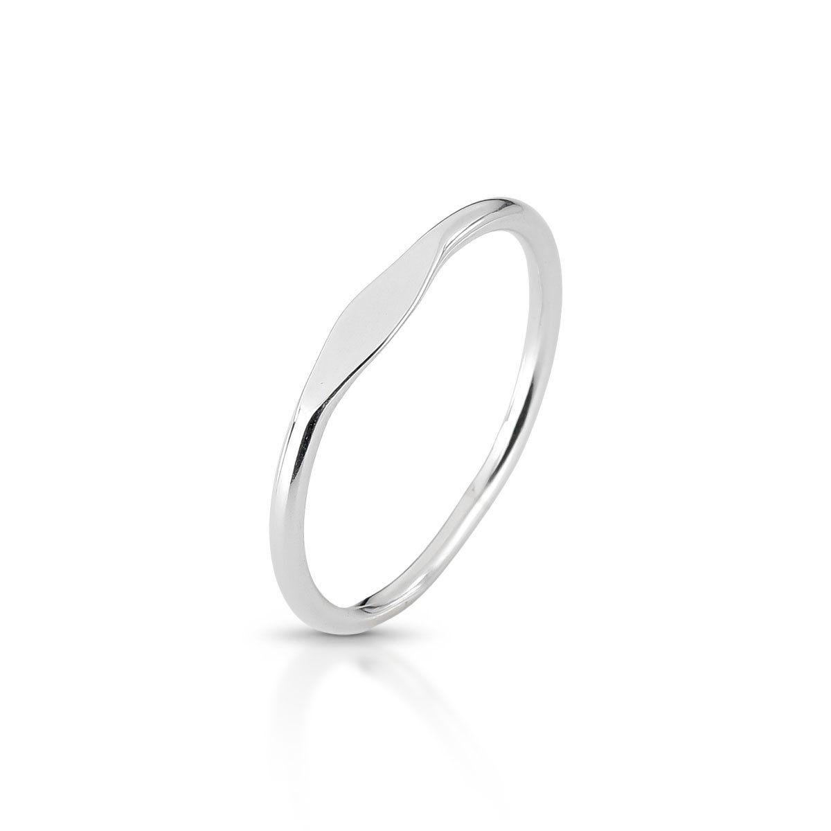 Anel de Prata Fio Achatado