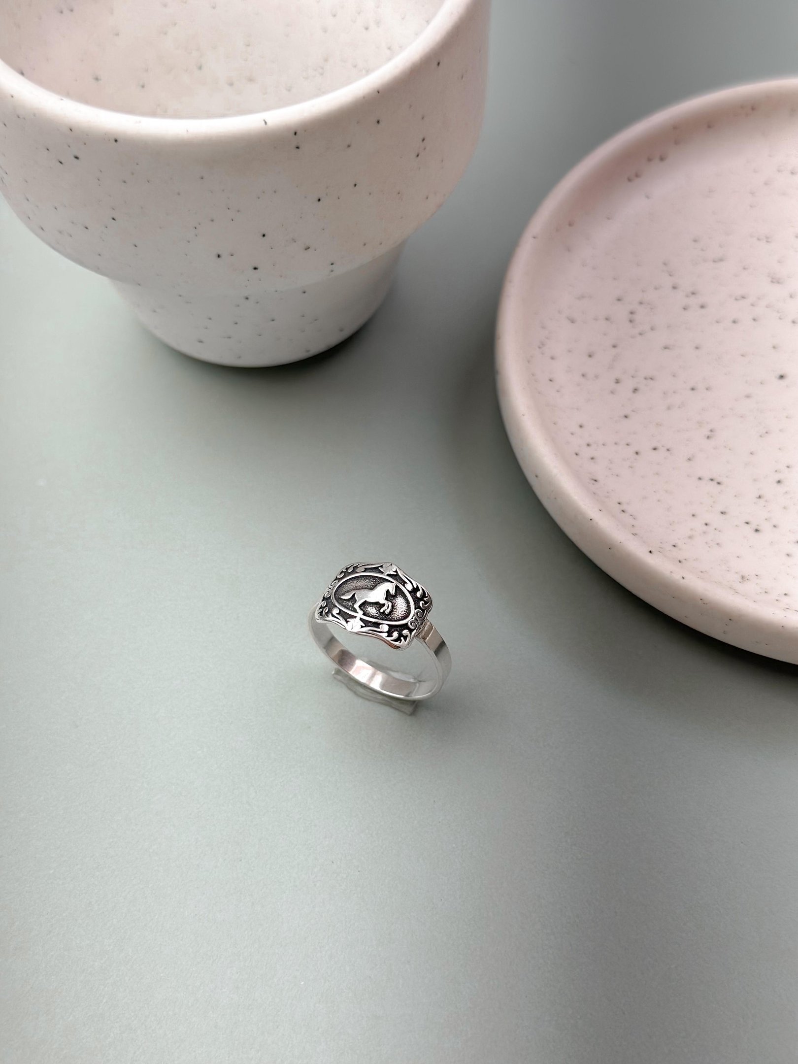 Anel de Prata Fivela Cavalo