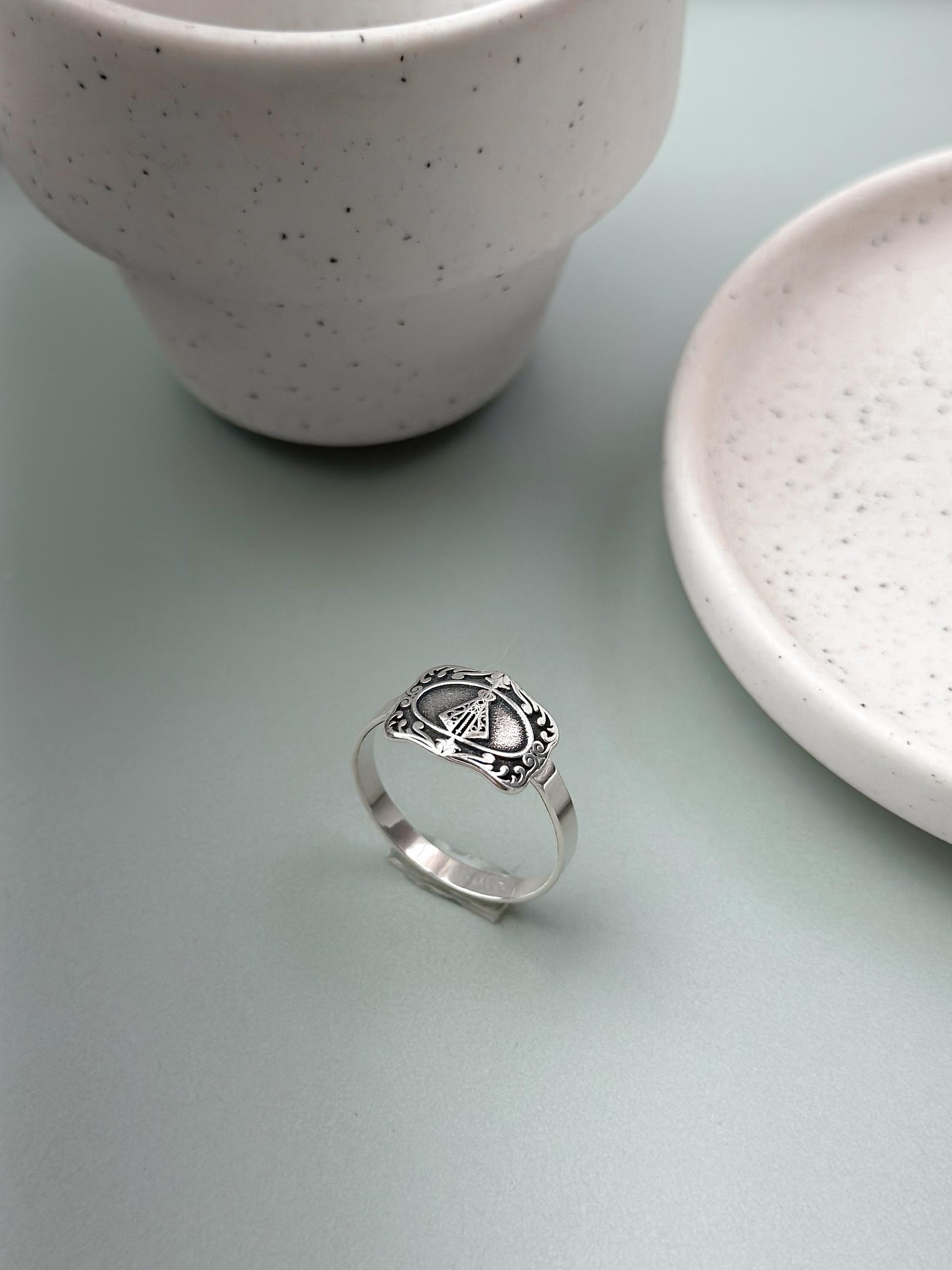 Anel de Prata Fivela Nossa Senhora Aparecida