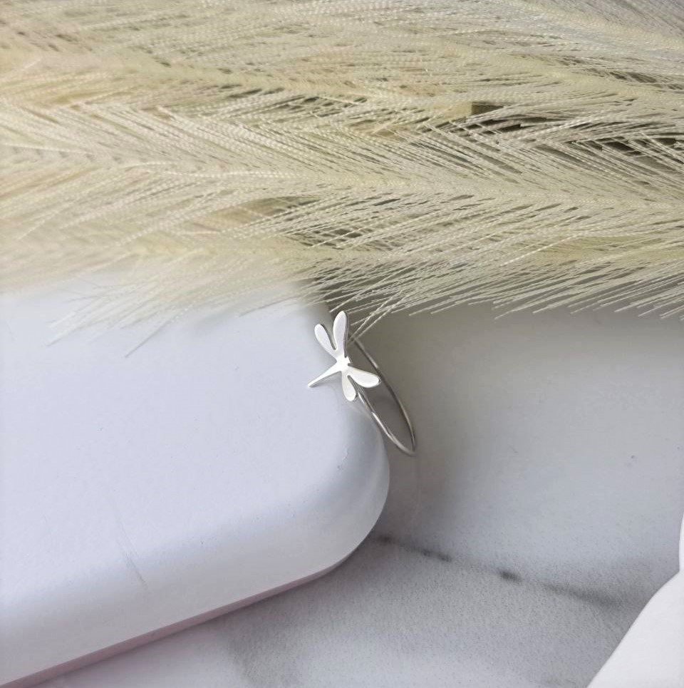 Anel de Prata Libélula Lisa G