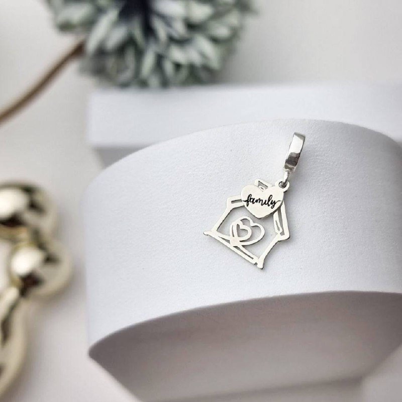 Berloque de Prata Patuá Casa do Amor