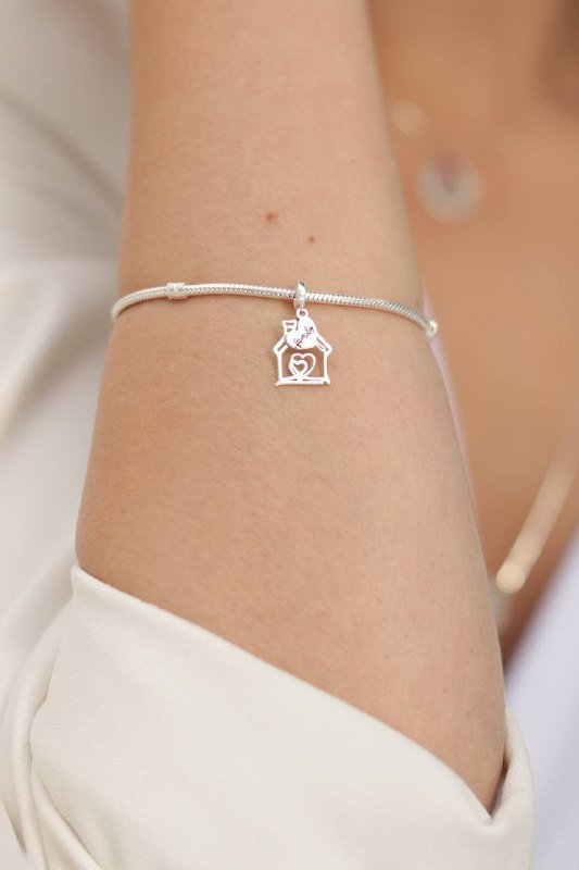 Berloque de Prata Patuá Casa do Amor