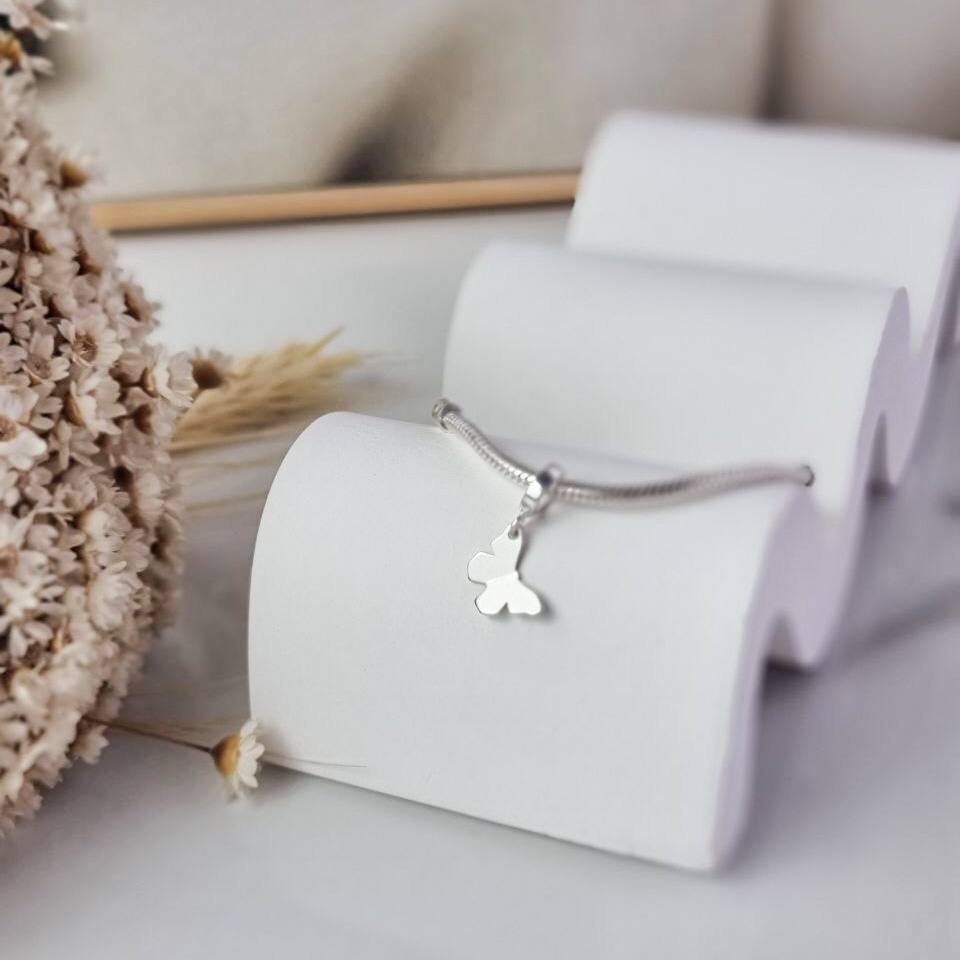 Berloque de Prata Borboleta Origami