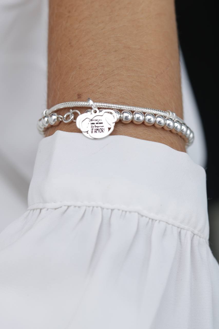 Berloque de Prata Cachorro Duplo