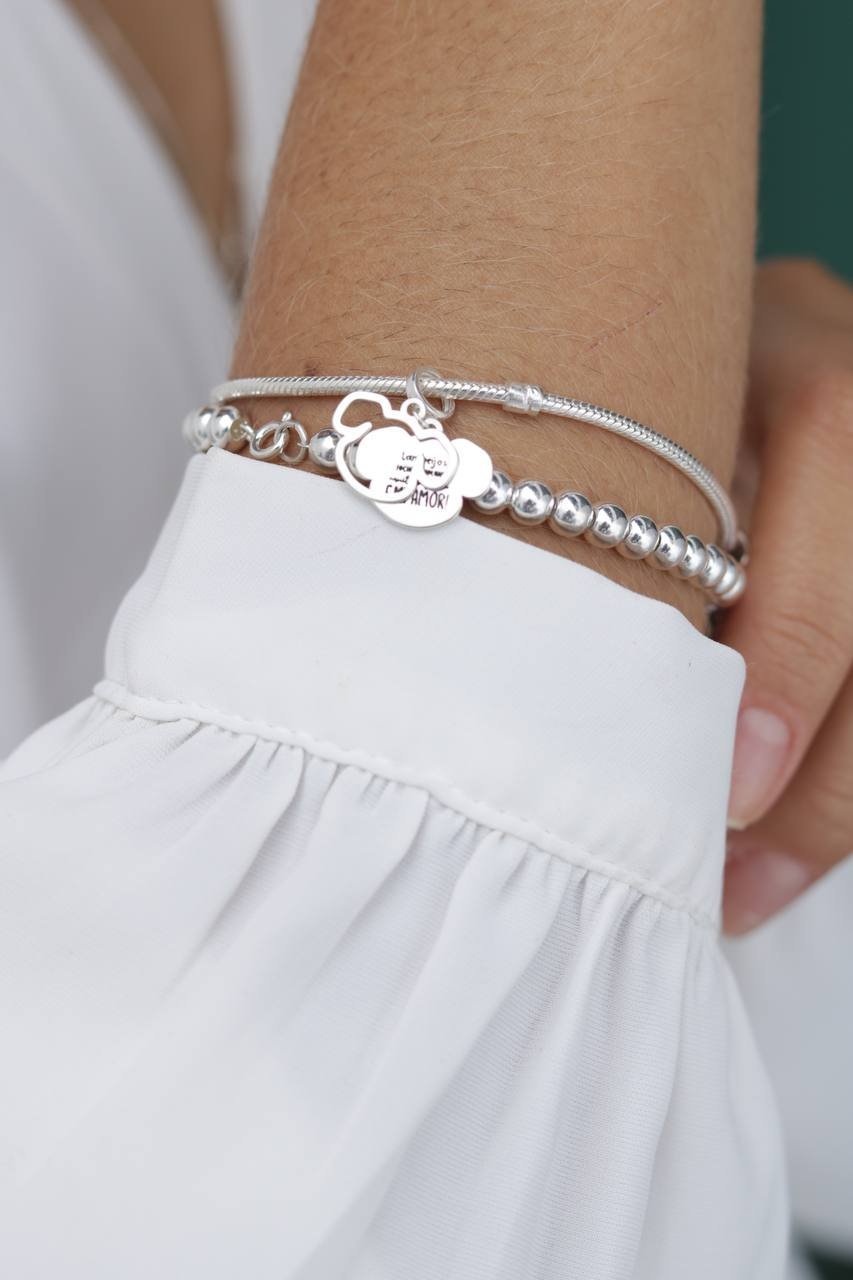 Berloque de Prata Cachorro Duplo