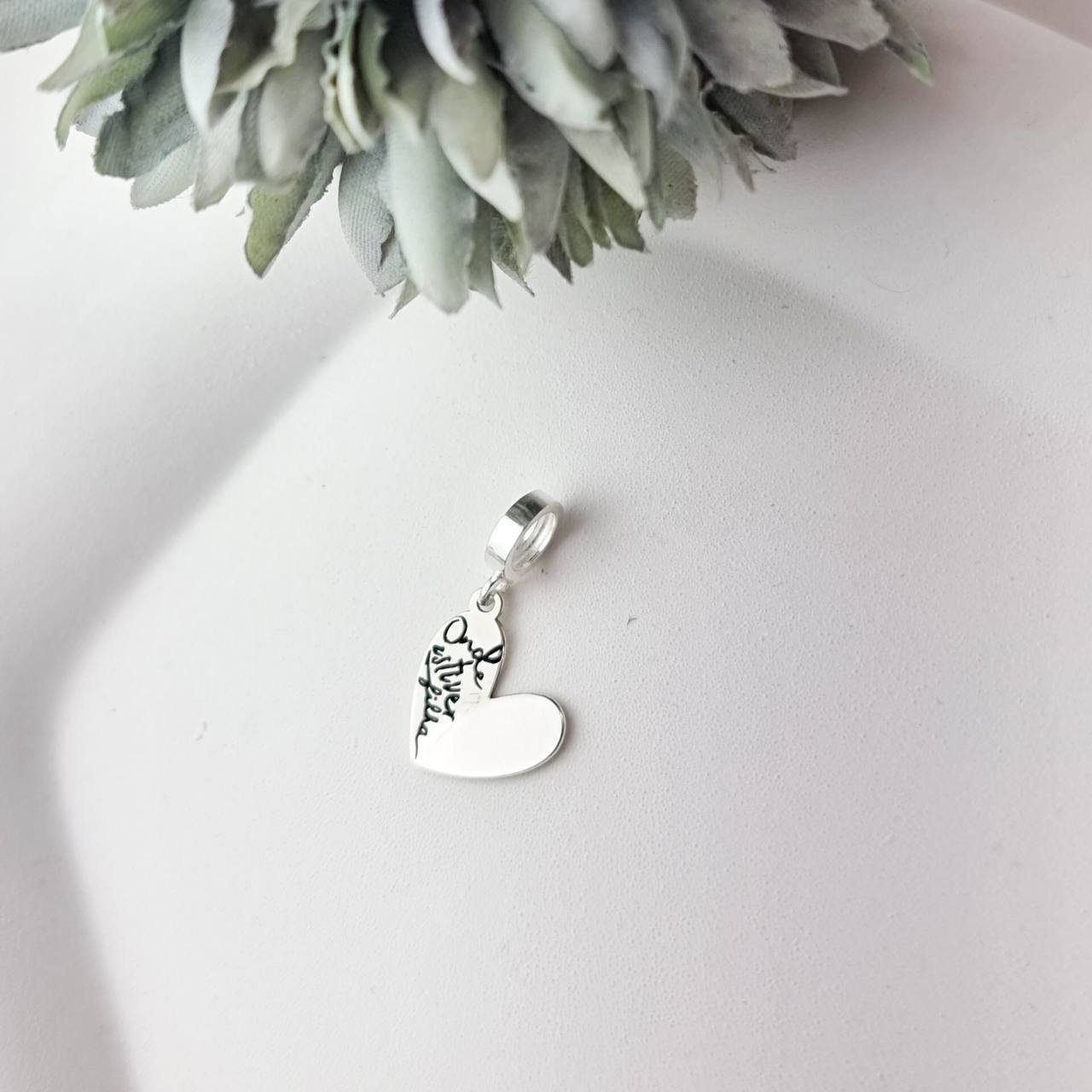 Berloque de Prata Coração Filha