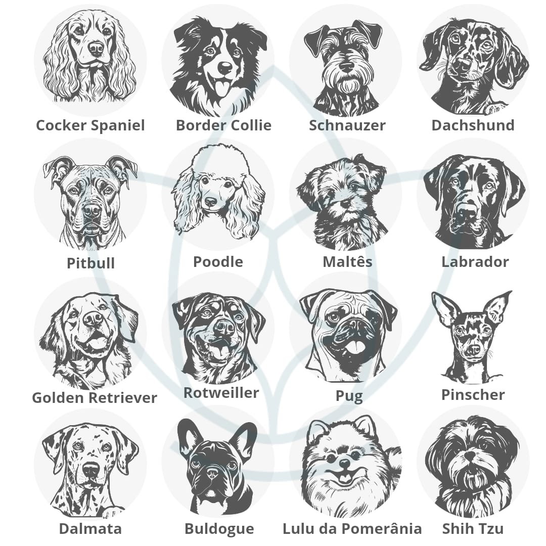 Berloque de Prata Personalizável Medalha Dog