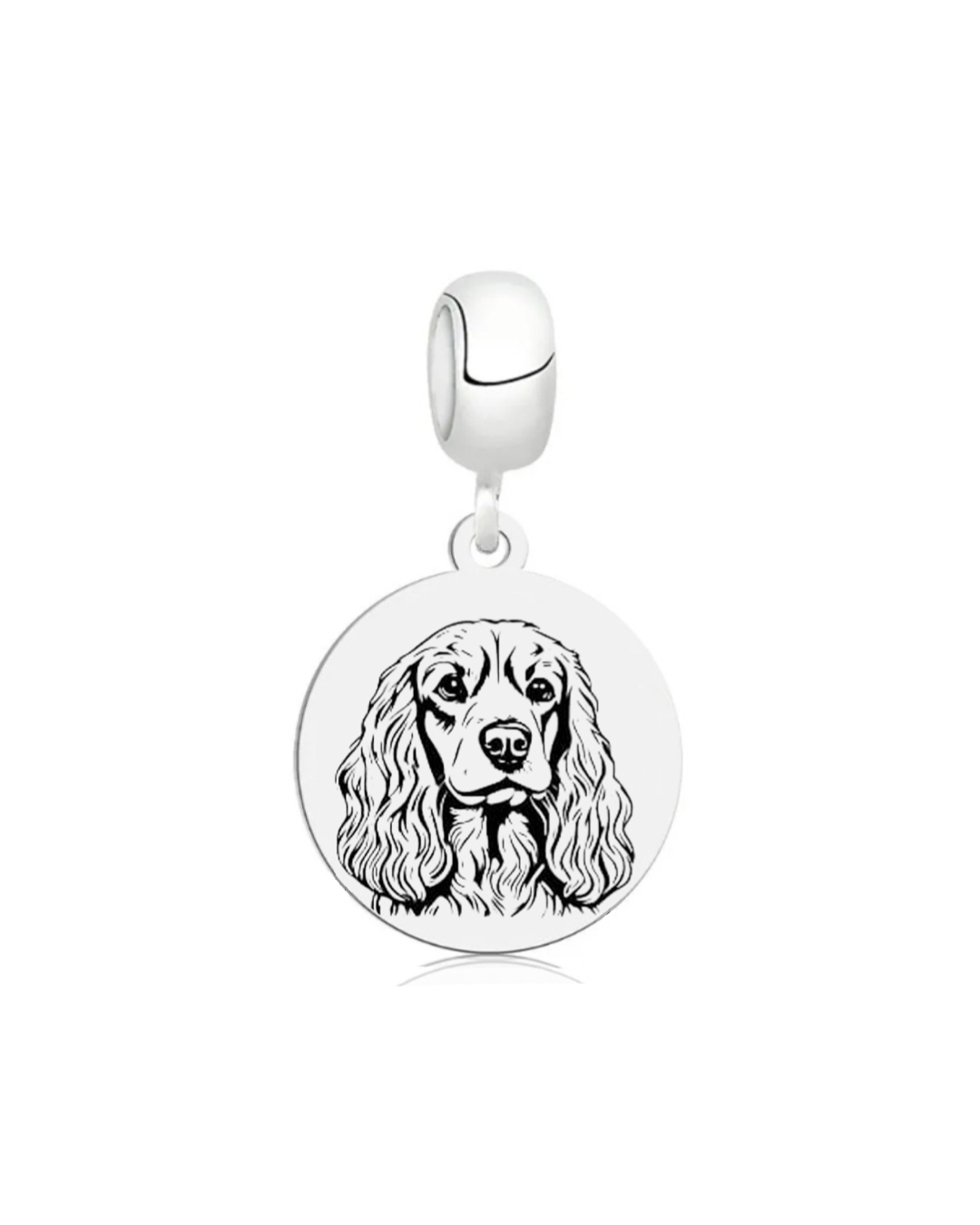 Berloque de Prata Personalizável Medalha Dog
