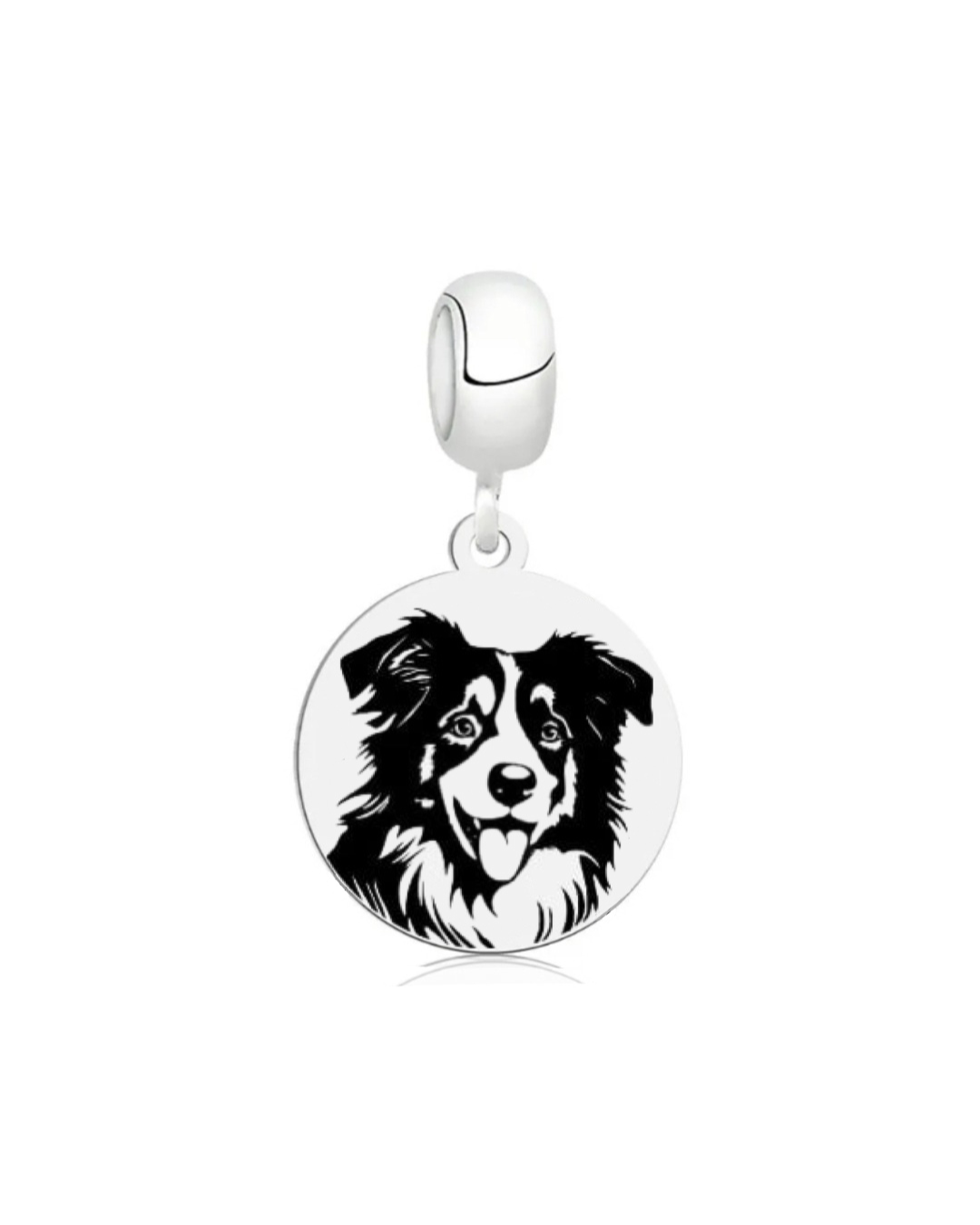 Berloque de Prata Personalizável Medalha Dog
