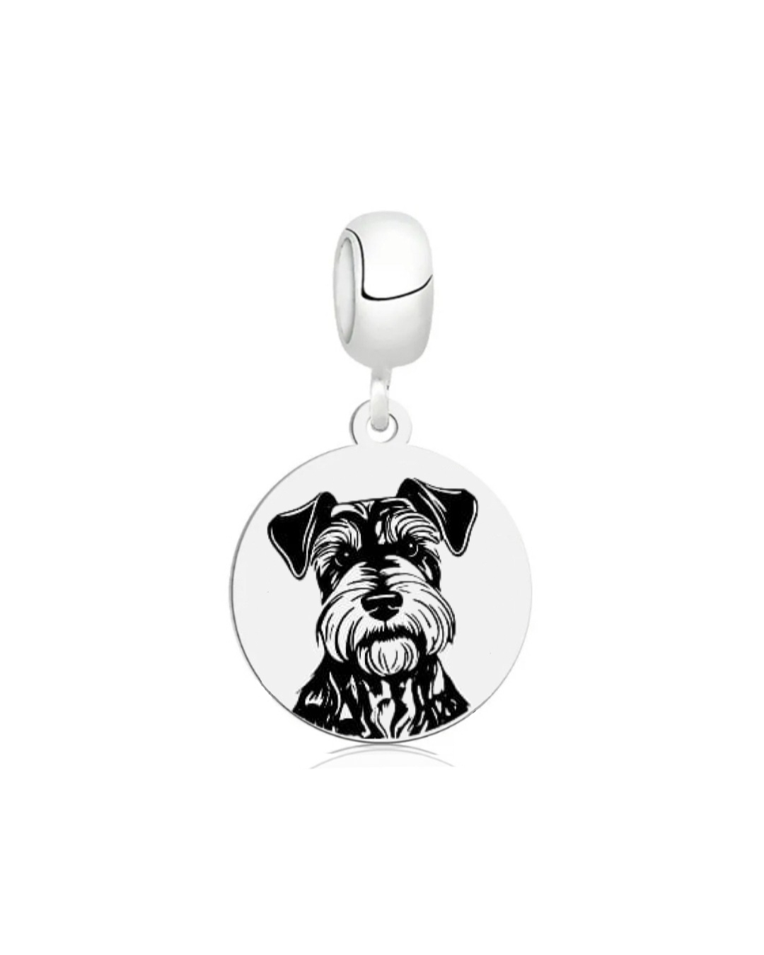 Berloque de Prata Personalizável Medalha Dog