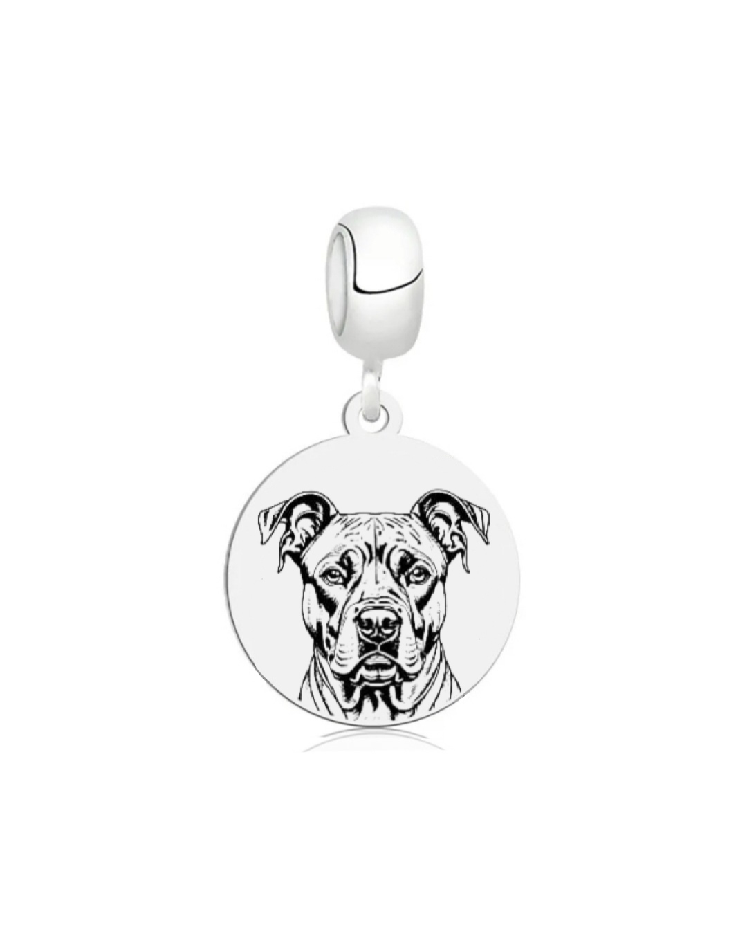 Berloque de Prata Personalizável Medalha Dog