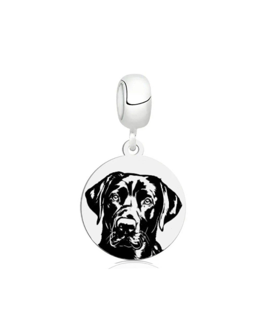 Berloque de Prata Personalizável Medalha Dog