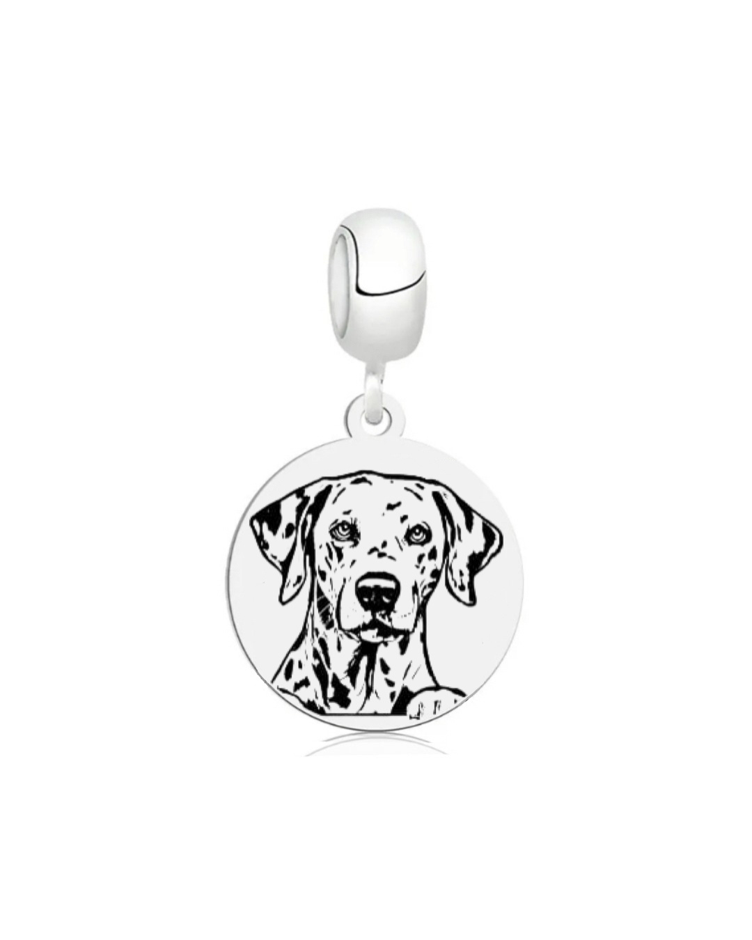 Berloque de Prata Personalizável Medalha Dog