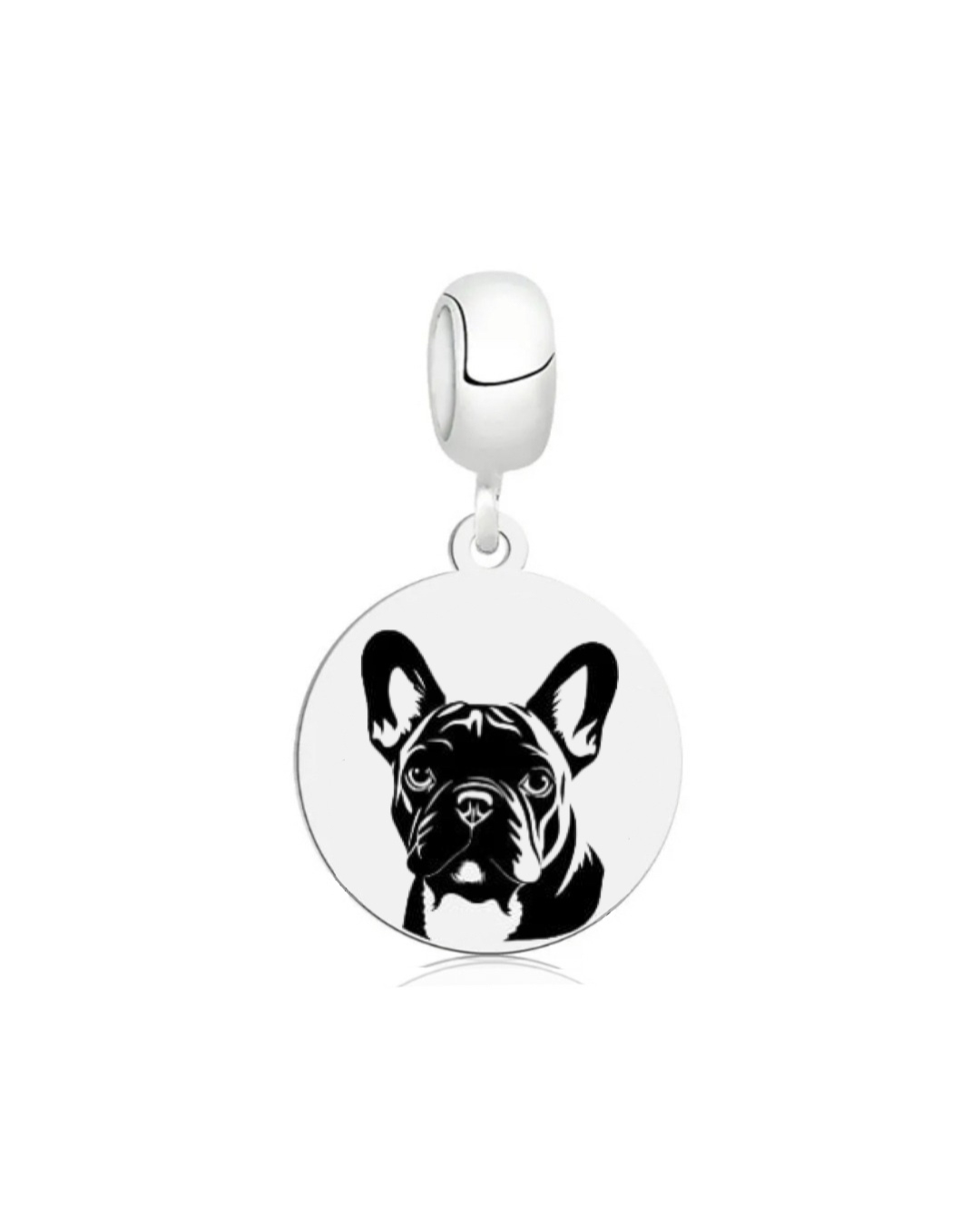 Berloque de Prata Personalizável Medalha Dog
