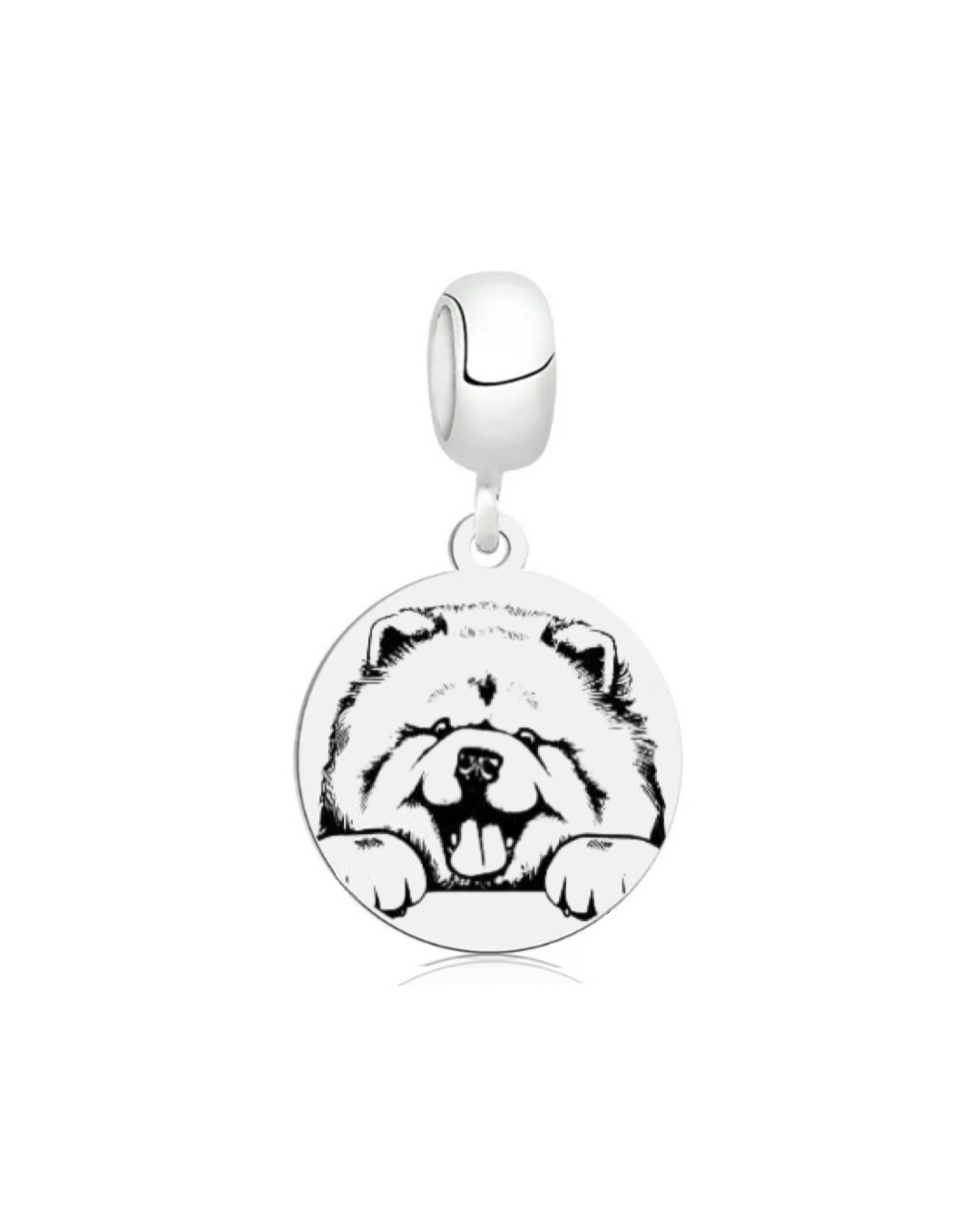 Berloque de Prata Personalizável Medalha Dog