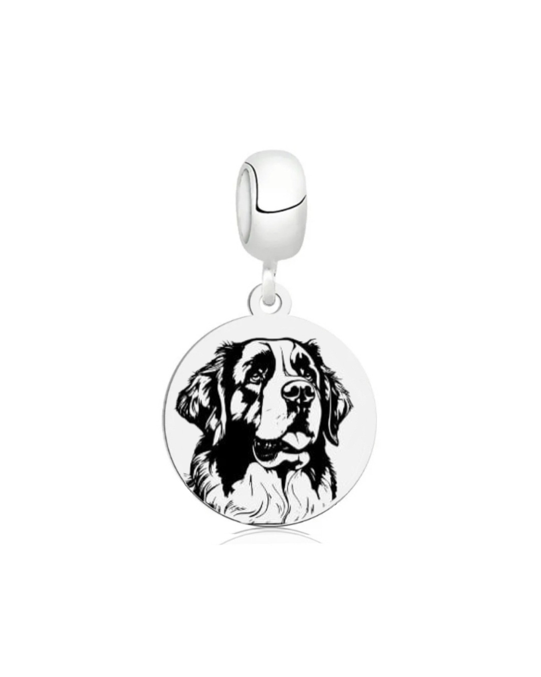 Berloque de Prata Personalizável Medalha Dog