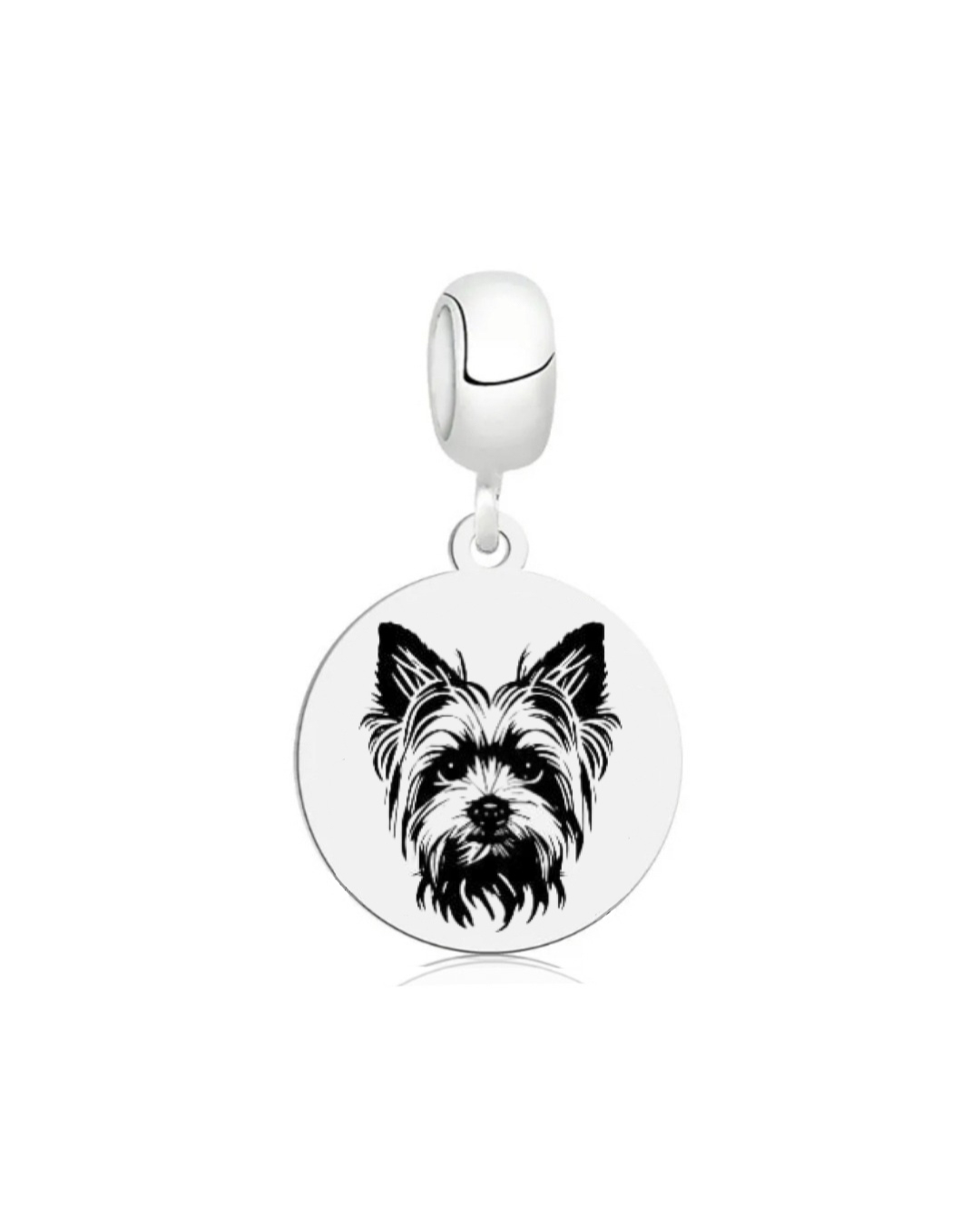 Berloque de Prata Personalizável Medalha Dog