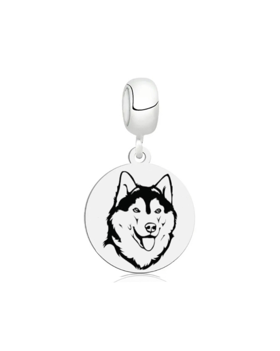 Berloque de Prata Personalizável Medalha Dog