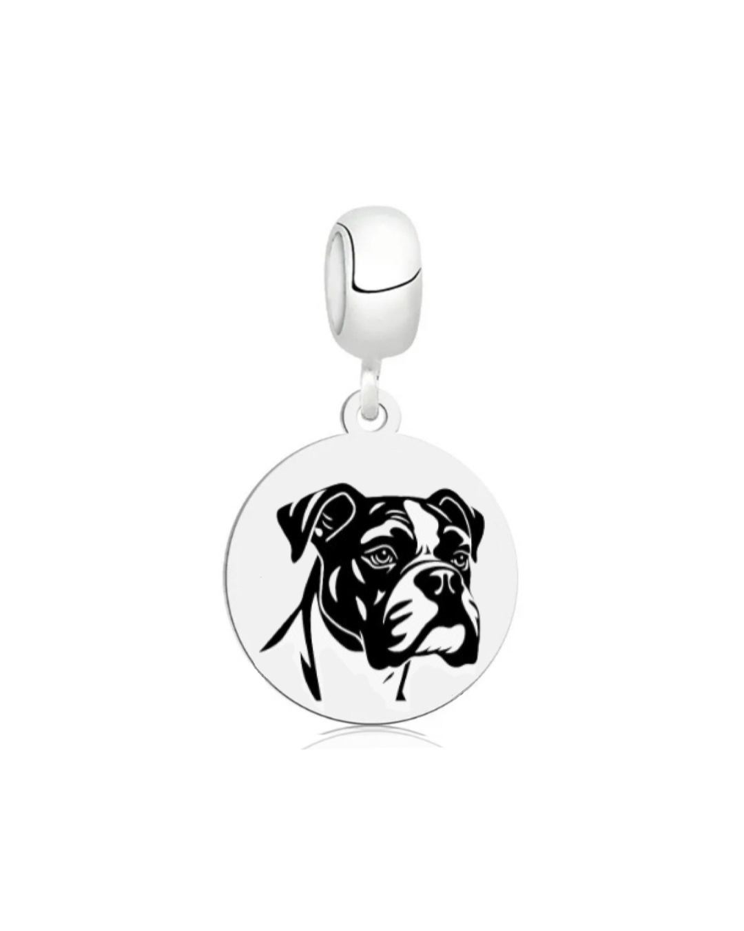 Berloque de Prata Personalizável Medalha Dog
