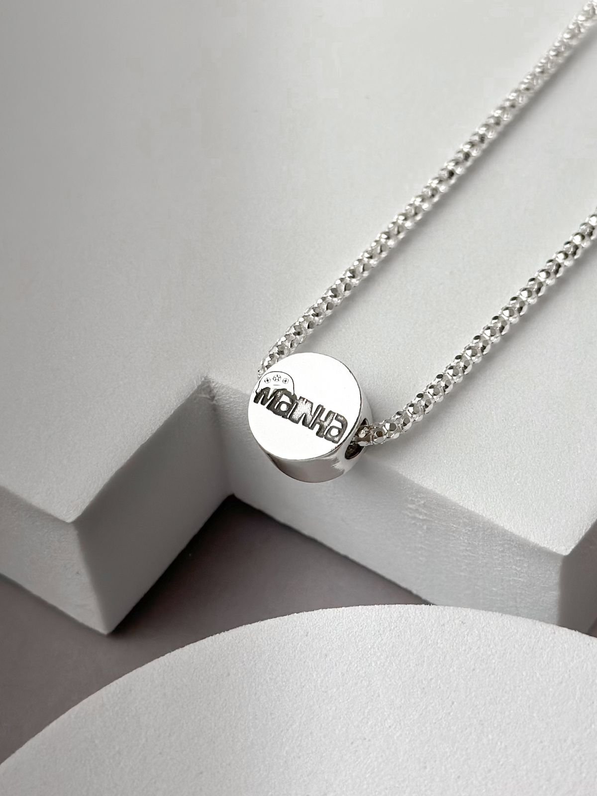 Berloque de Prata Separador Mainha e Painho