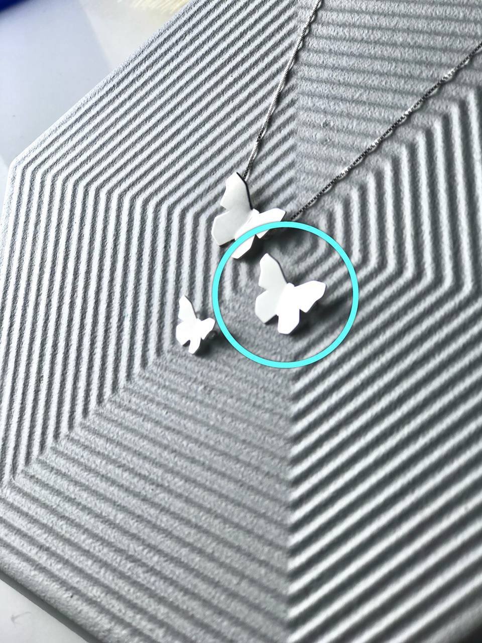 Colar de Prata Borboleta Origami M
