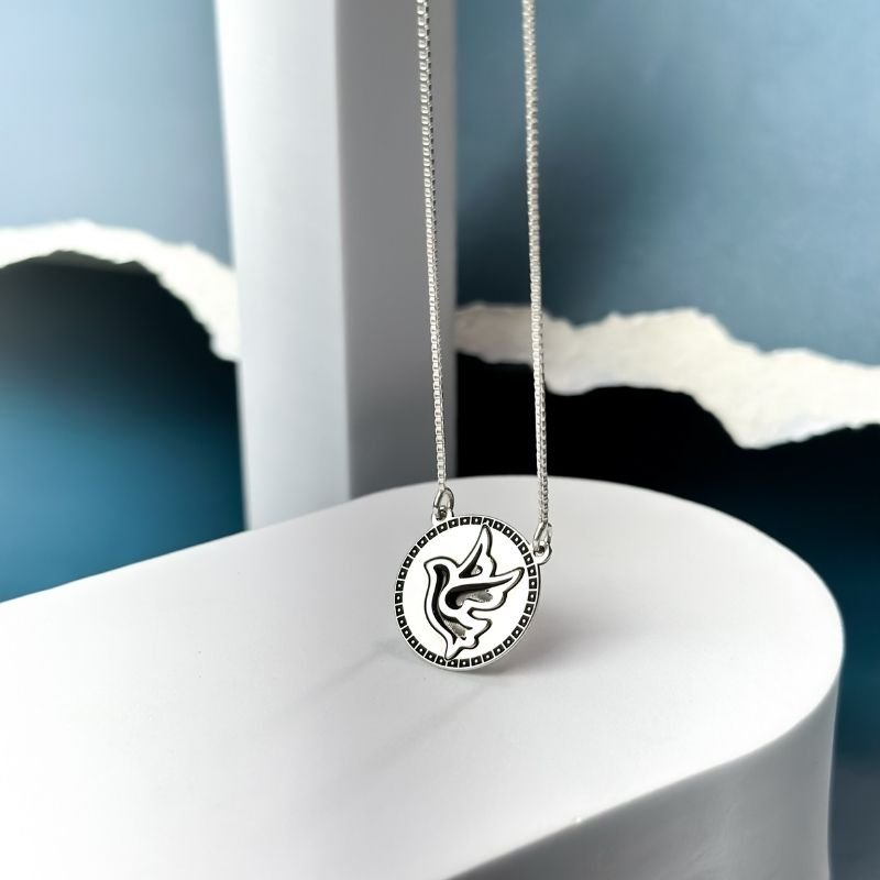 Colar de Prata Medalha Espírito Santo