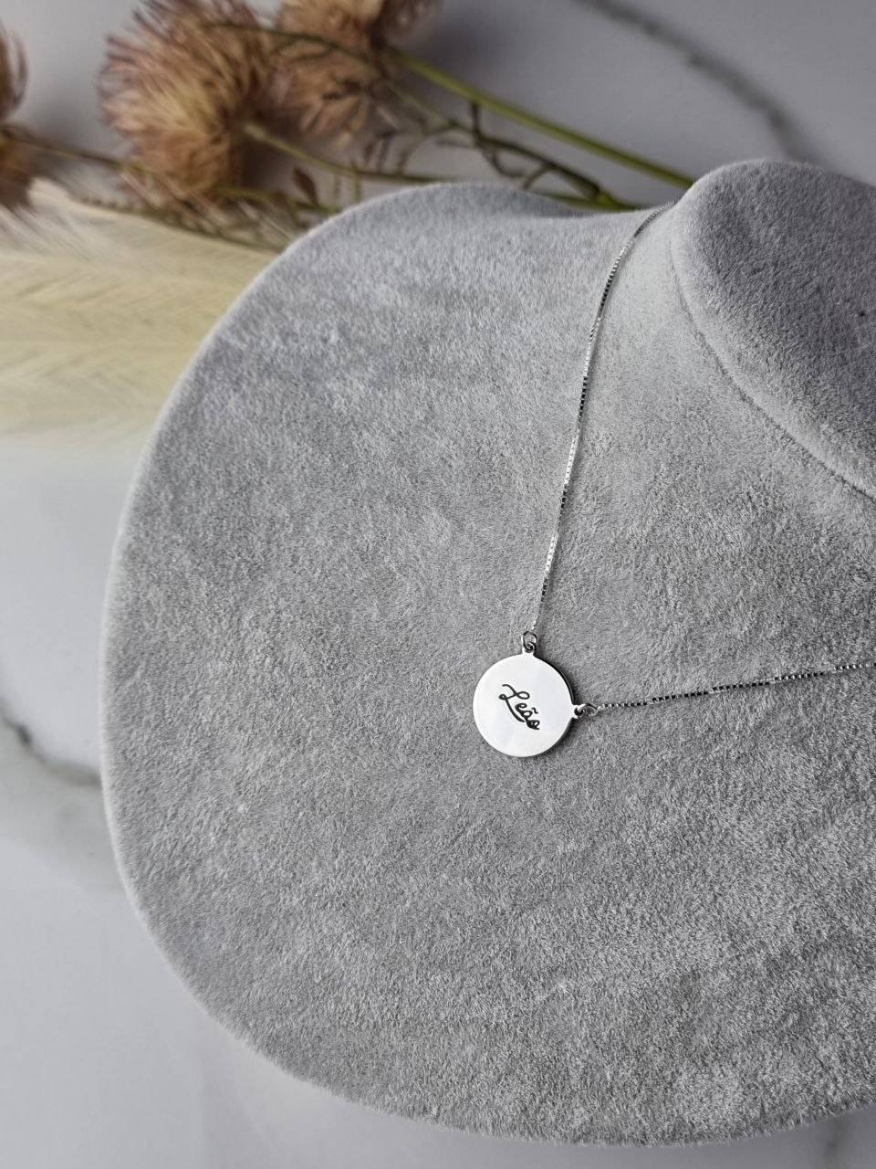 Colar de Prata Medalha Leão