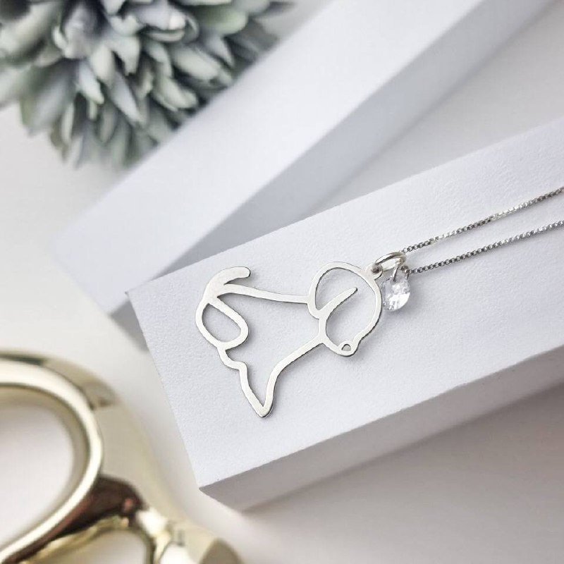 Colar de Prata Patuá Doguinho e Zircônia