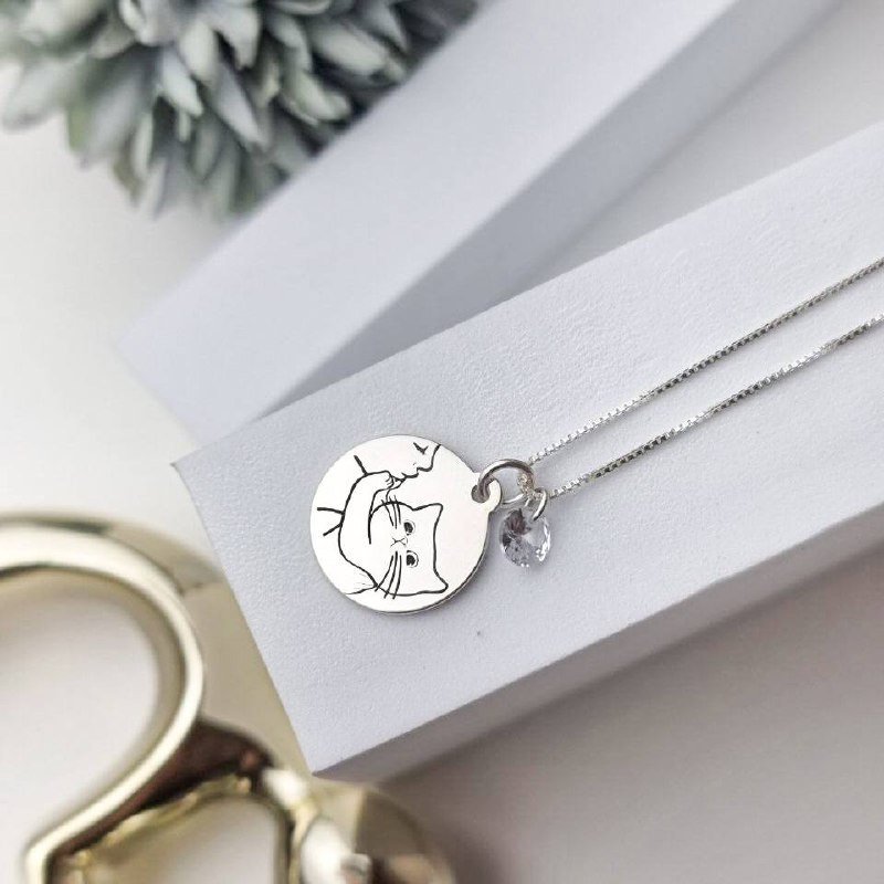 Colar de Prata Patuá Medalha Felícia e Zircônia