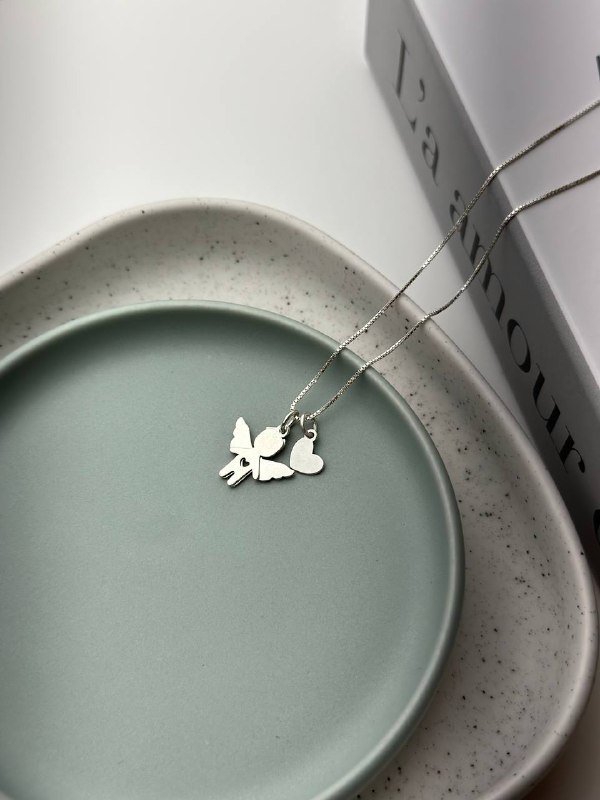 Colar de Prata Patuá Menino Anjo Coração