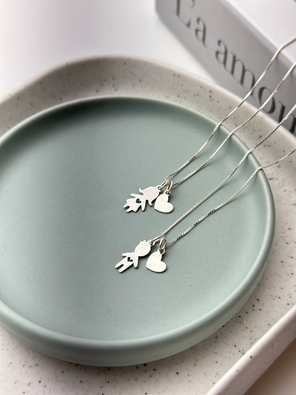 Colar de Prata Patuá Menino Coração