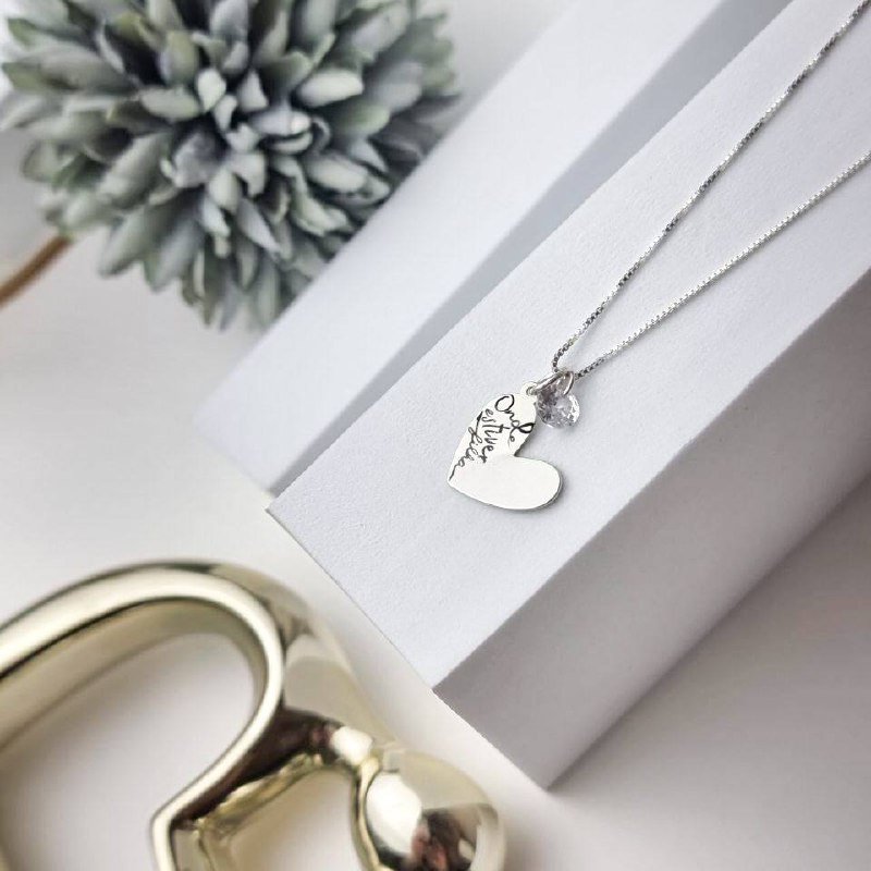 Colar de Prata Patuá Onde Estiver Filha e Zircônia