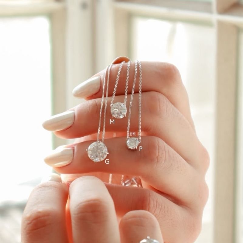 Colar de Prata Ponto de Luz Moissanite