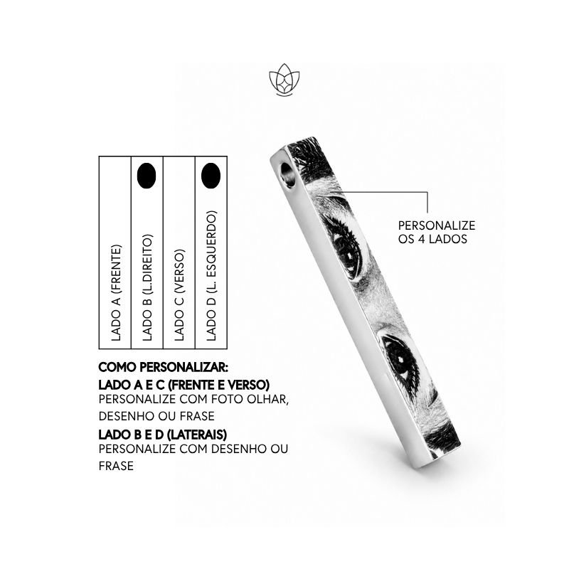 Colar Personalizável Palito Hipoalergênico