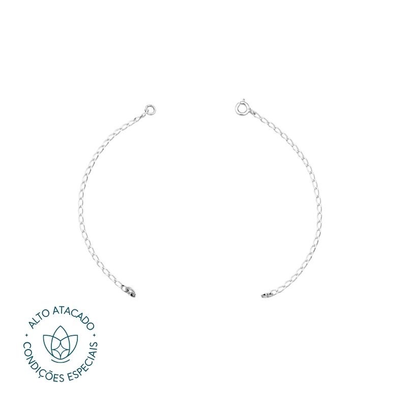 Corrente de Prata Para Montagem de Pulseira Elo Por Elo