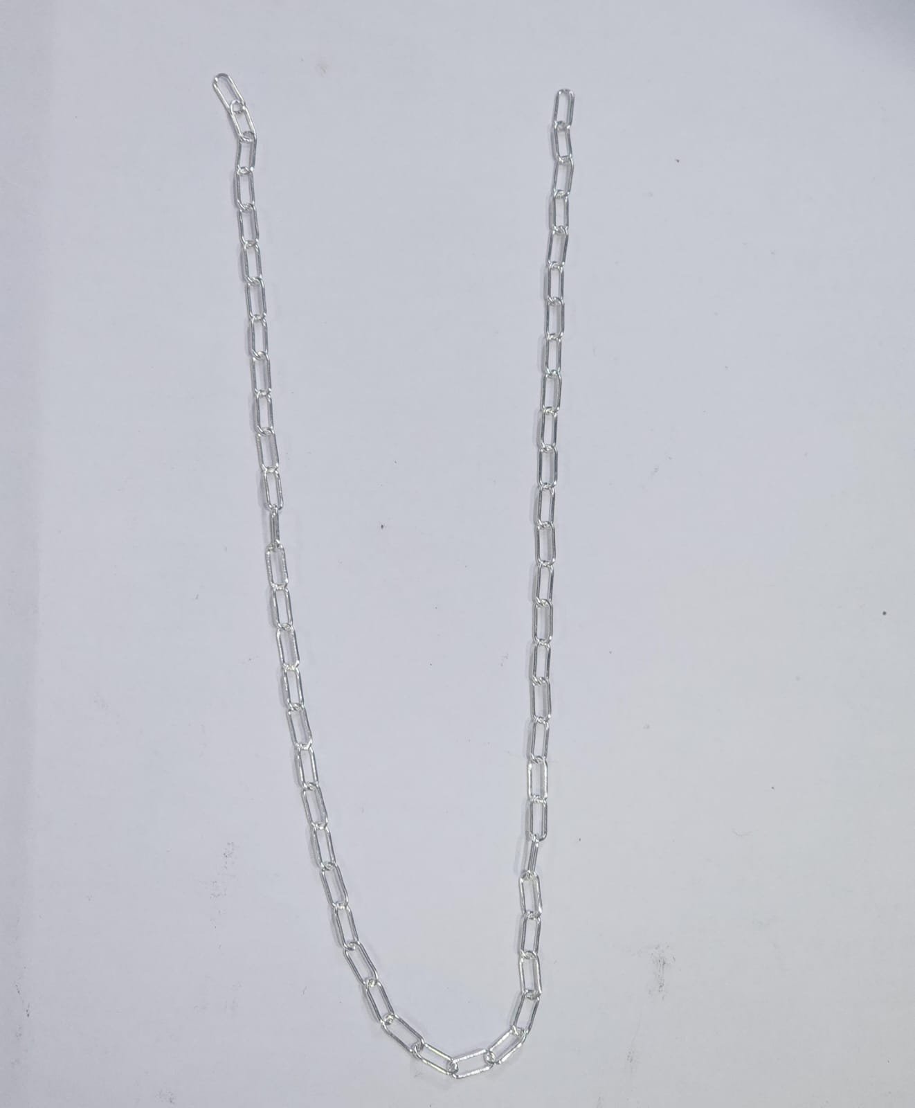 Montagem Corrente de Prata Cartie Oval 30 cm