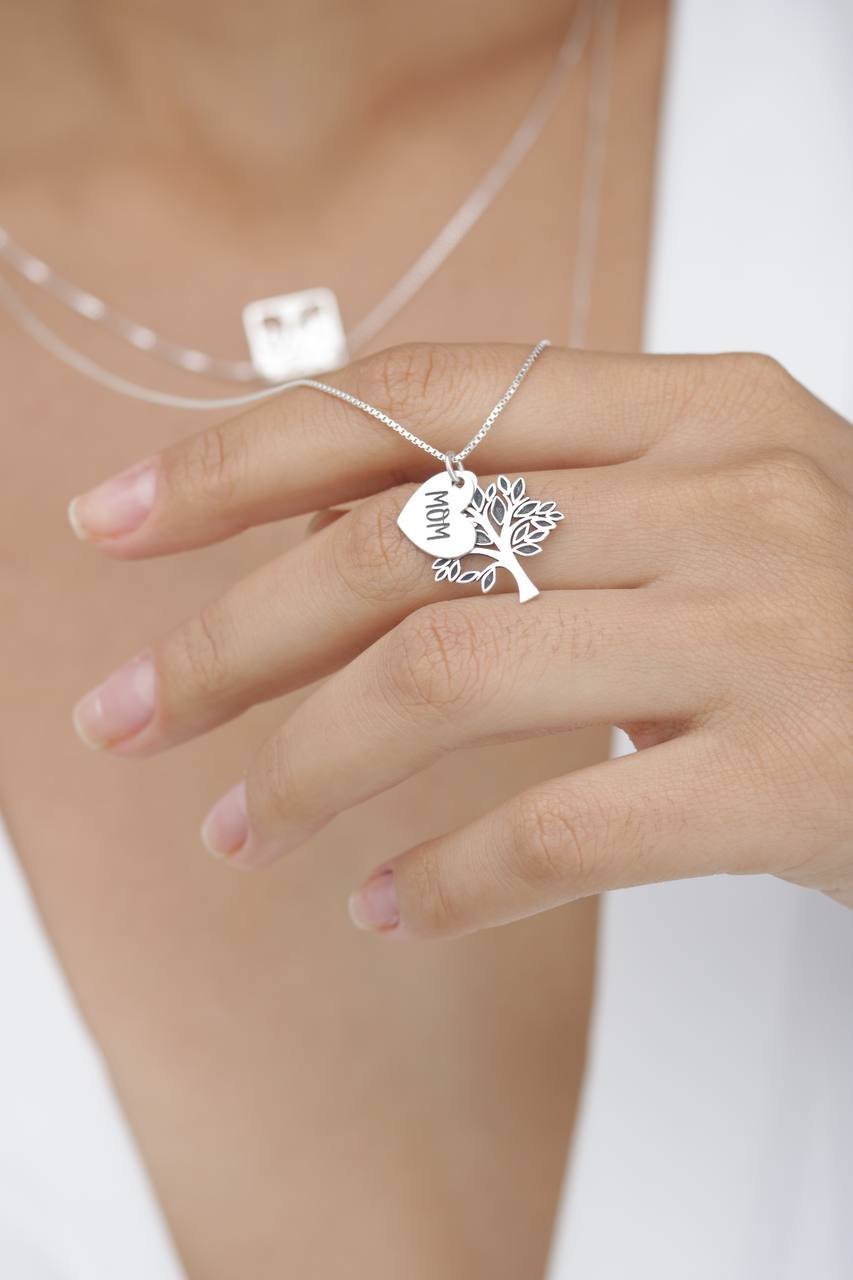 Pingente de Prata Árvore da Vida Mom