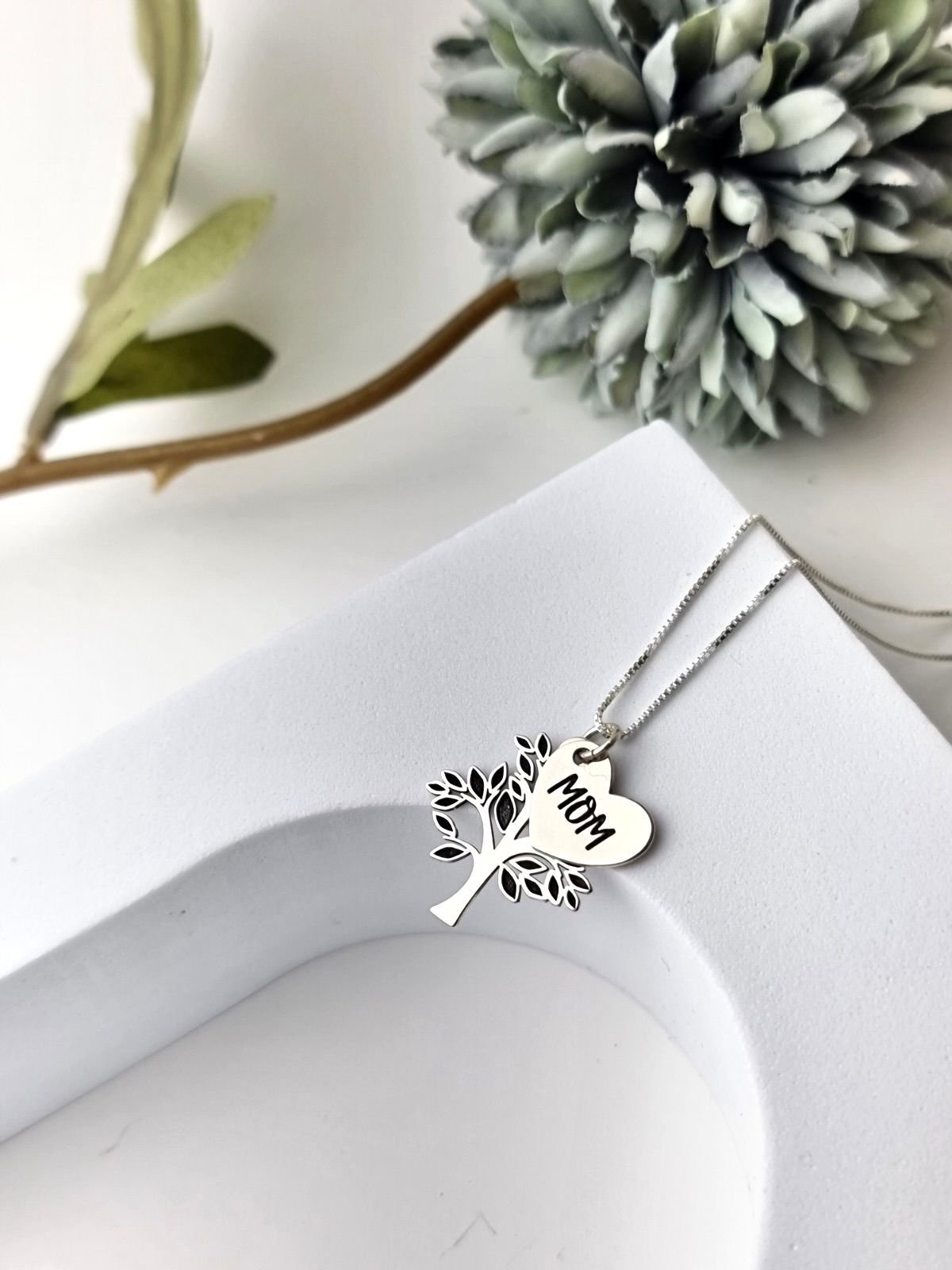 Pingente de Prata Árvore da Vida Mom