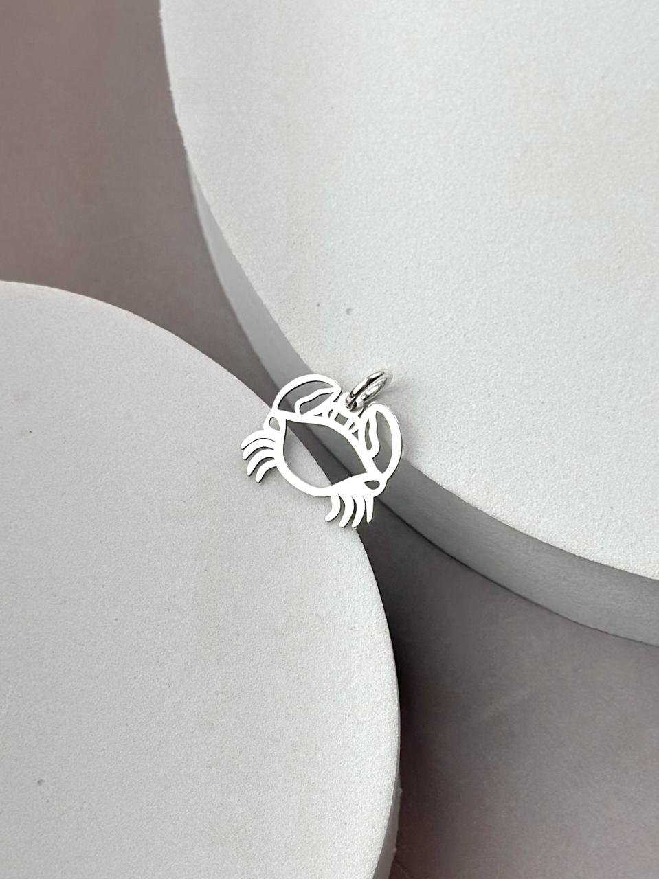 Pingente de Prata Caranguejo Vazado