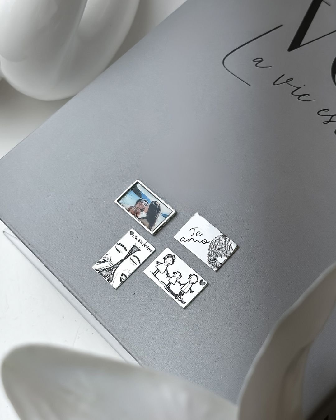 Pingente de Prata Personalizável Carta Avulsa