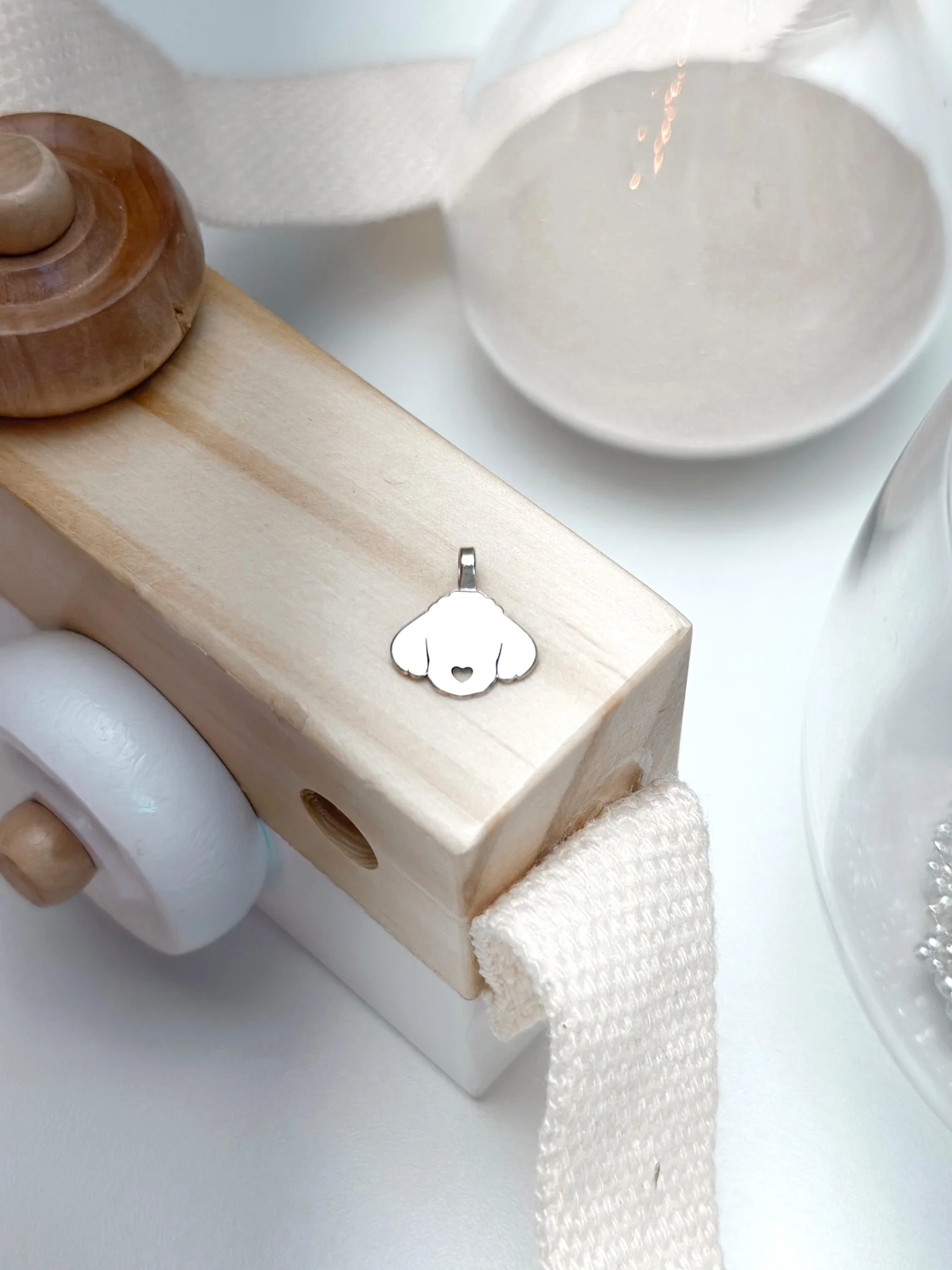 Pingente de Prata Dog Com Contra Argola