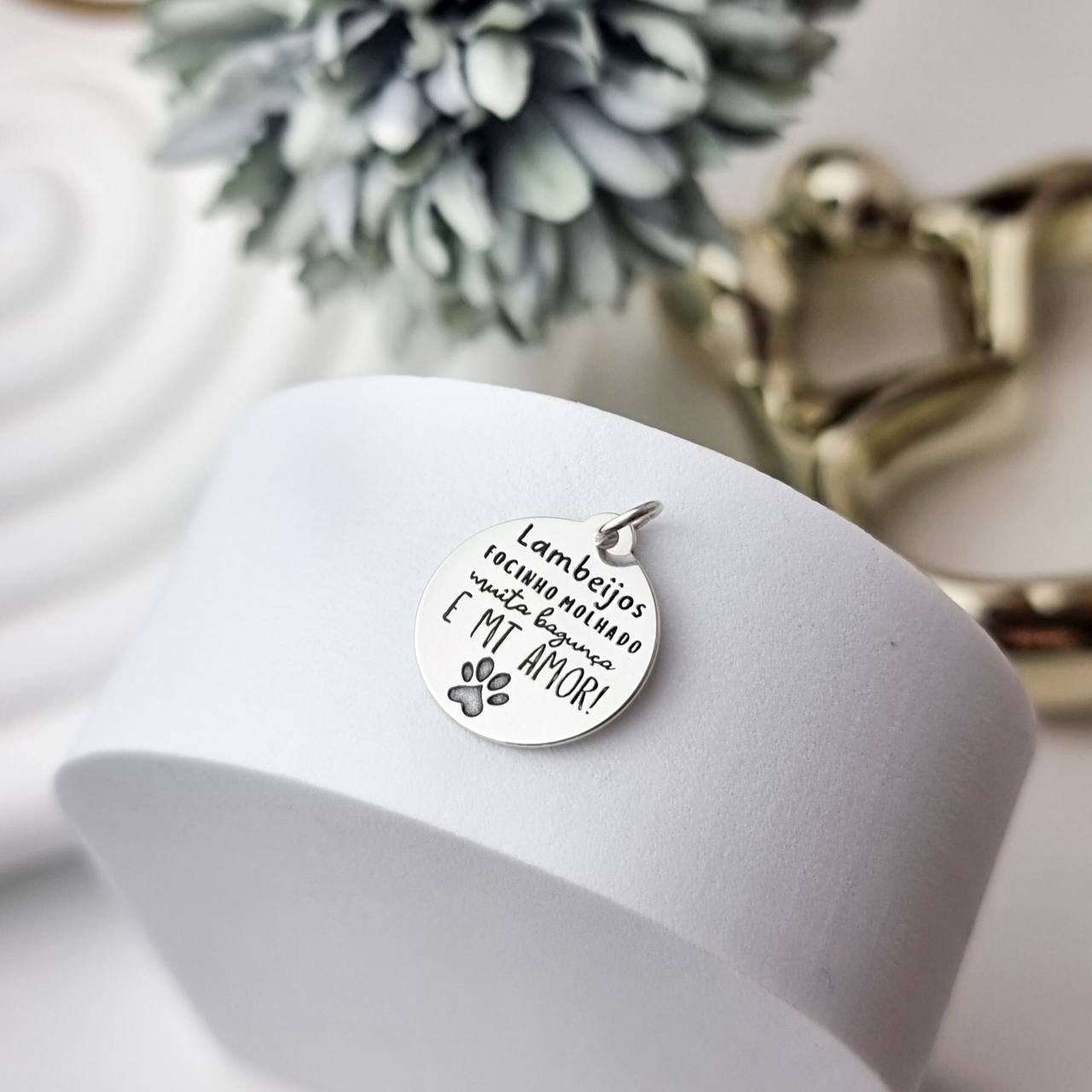 Pingente de Prata Medalha Lambeijos