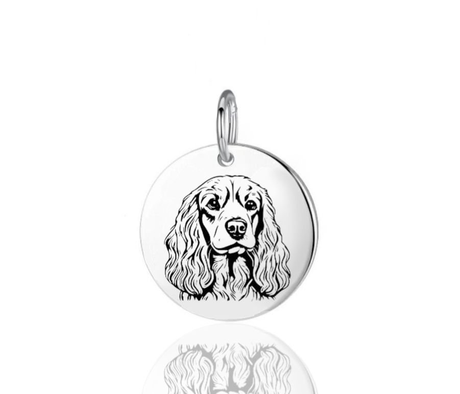 Pingente de Prata Personalizável Medalha Dog