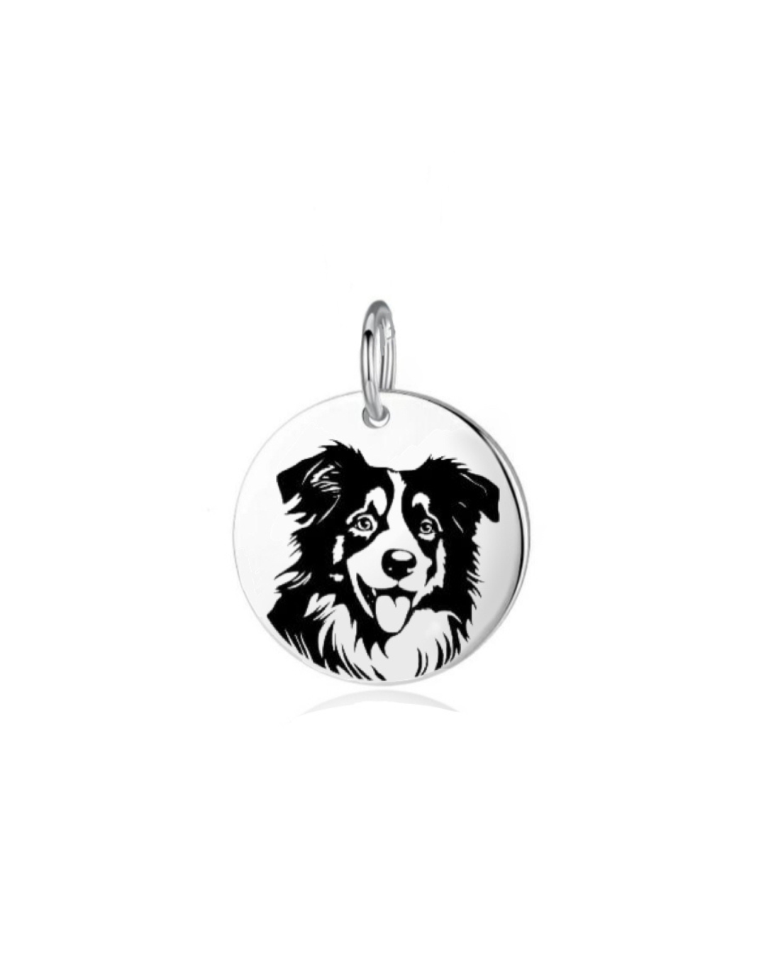 Pingente de Prata Personalizável Medalha Dog