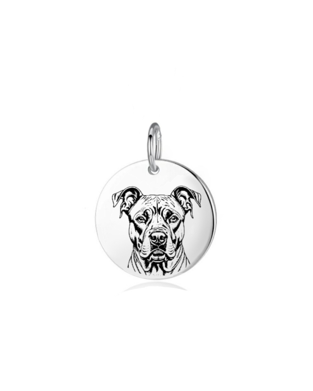 Pingente de Prata Personalizável Medalha Dog