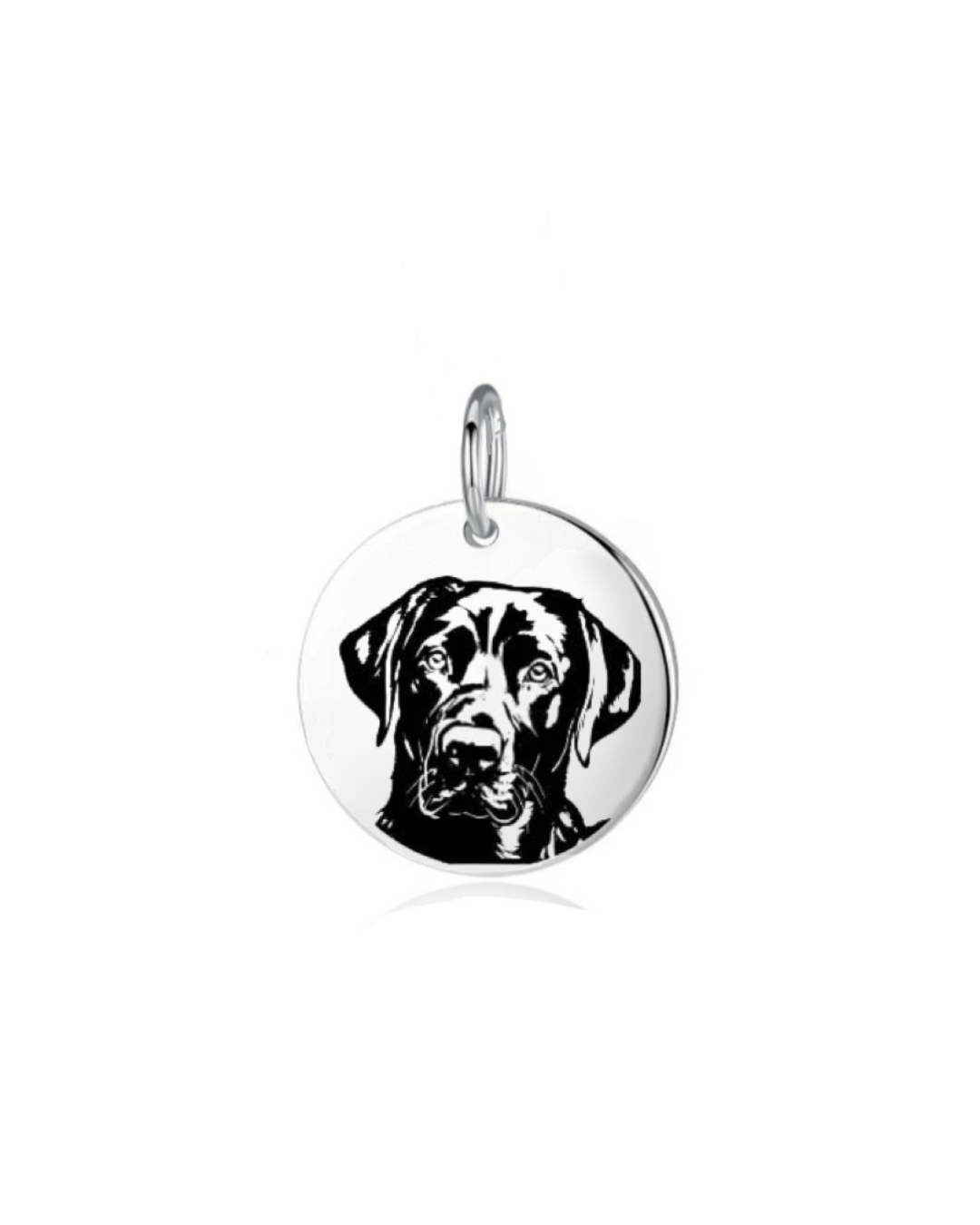 Pingente de Prata Personalizável Medalha Dog