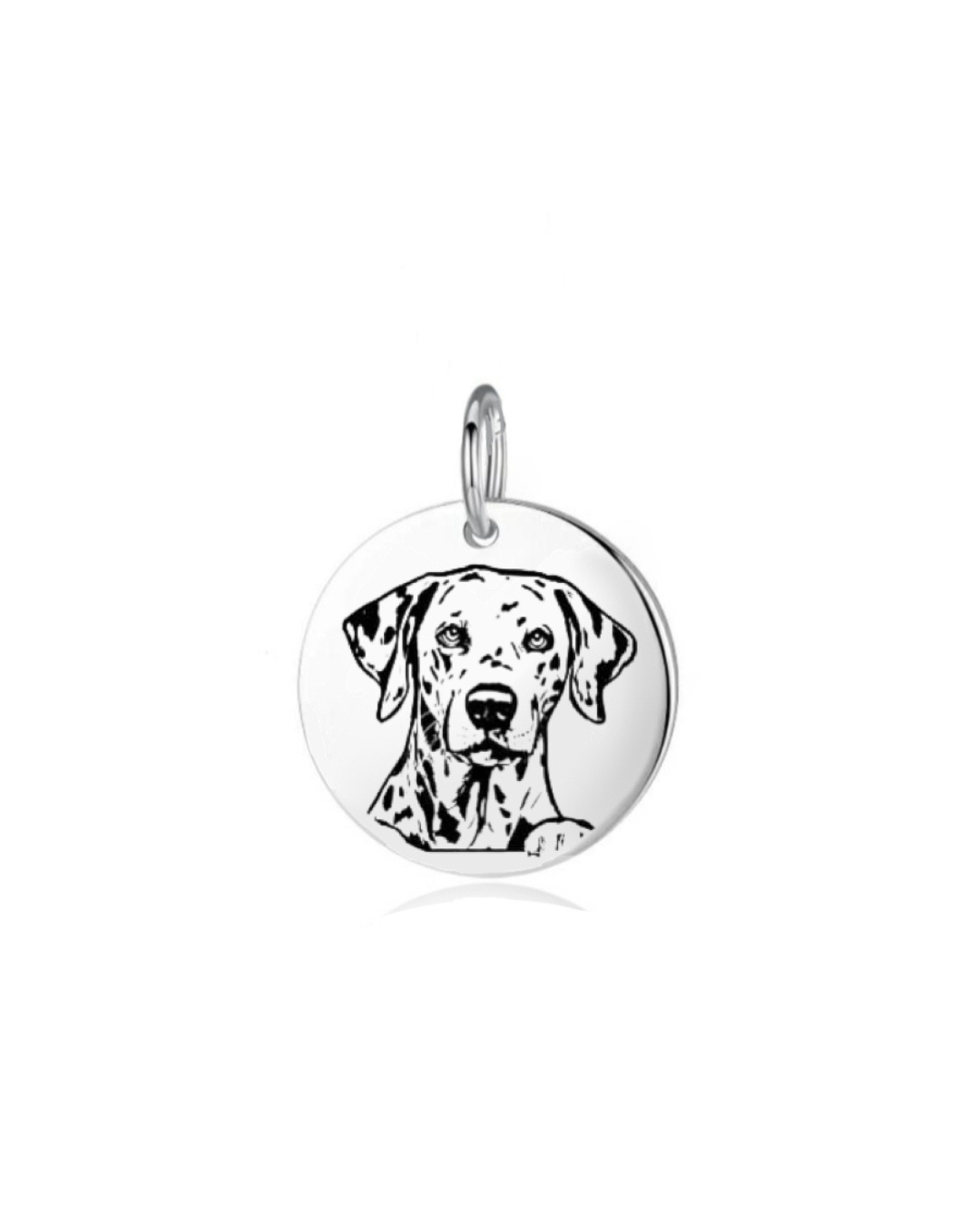 Pingente de Prata Personalizável Medalha Dog