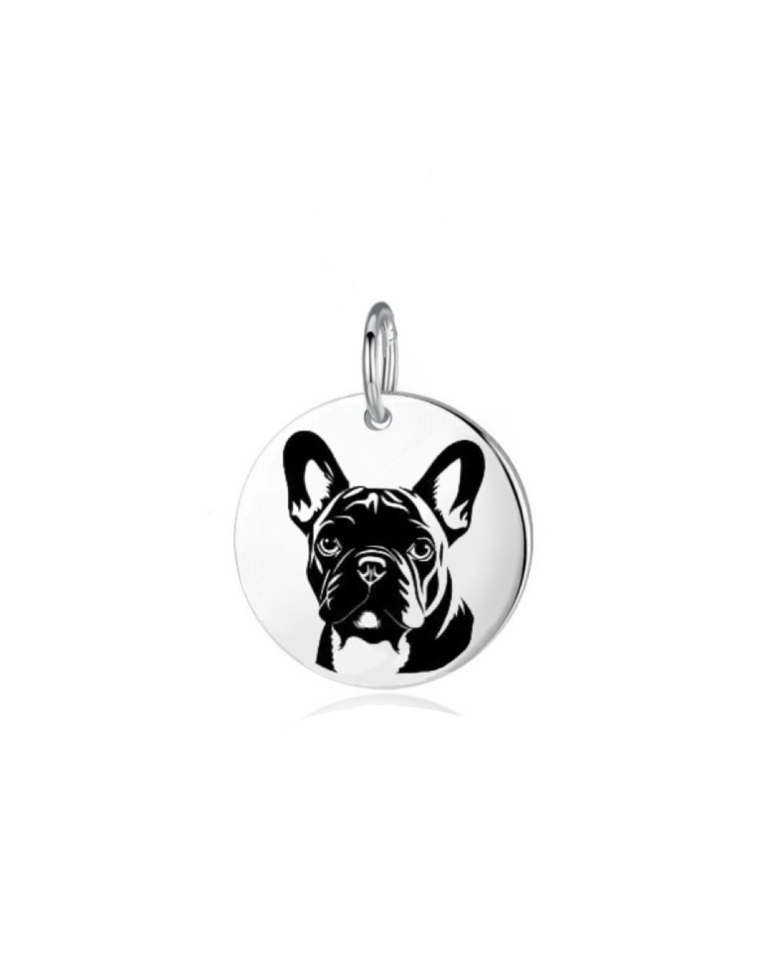 Pingente de Prata Personalizável Medalha Dog