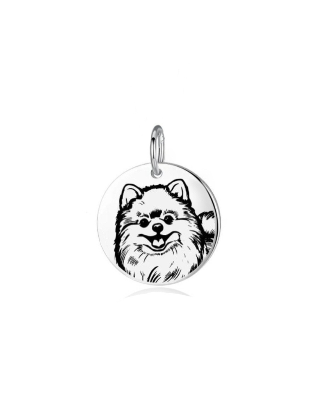 Pingente de Prata Personalizável Medalha Dog